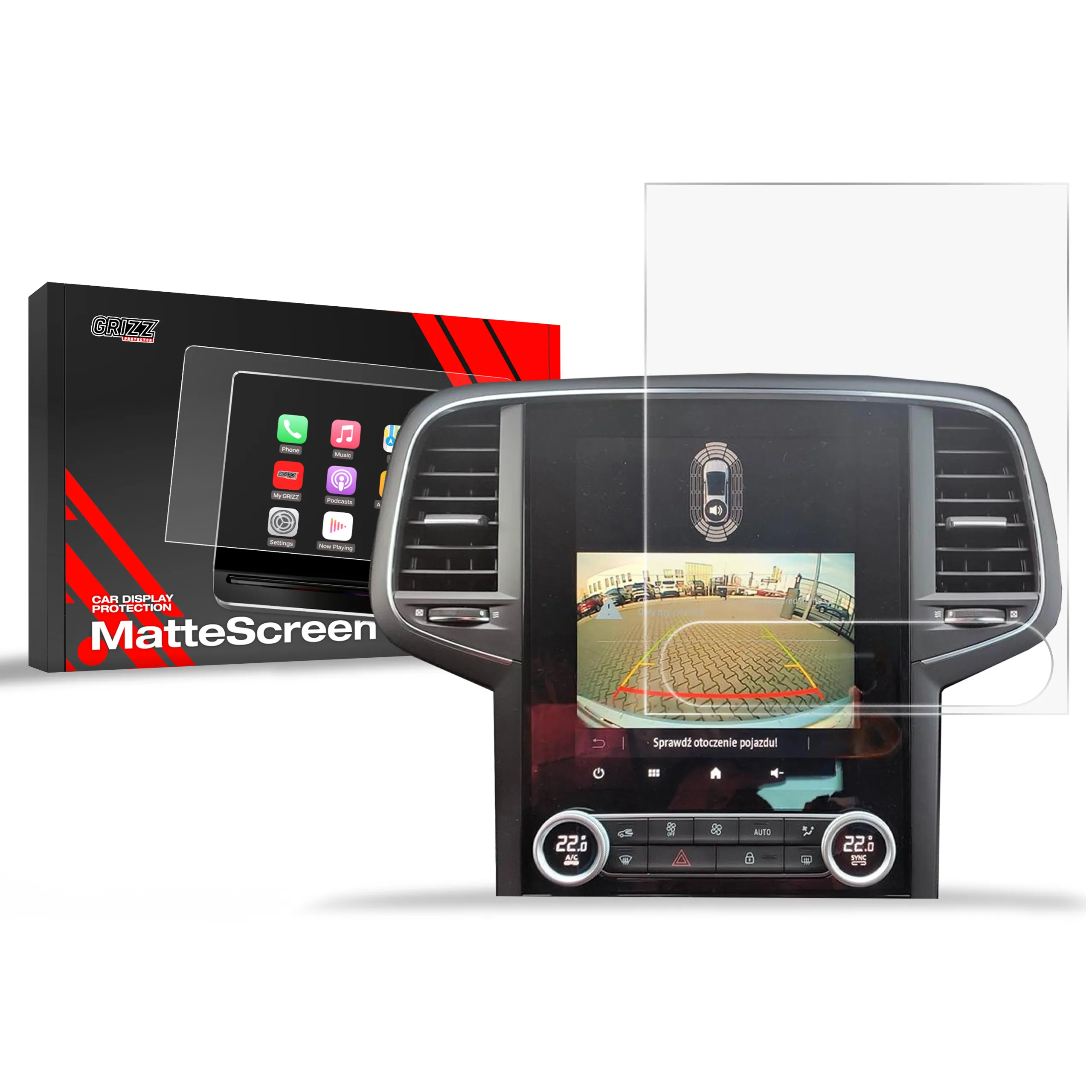 Skjermbeskytter Renault Talisman 9,3" 2020 - 2024 │ Matt Anti-fingeravtrykk Film Grizz MatteScreen