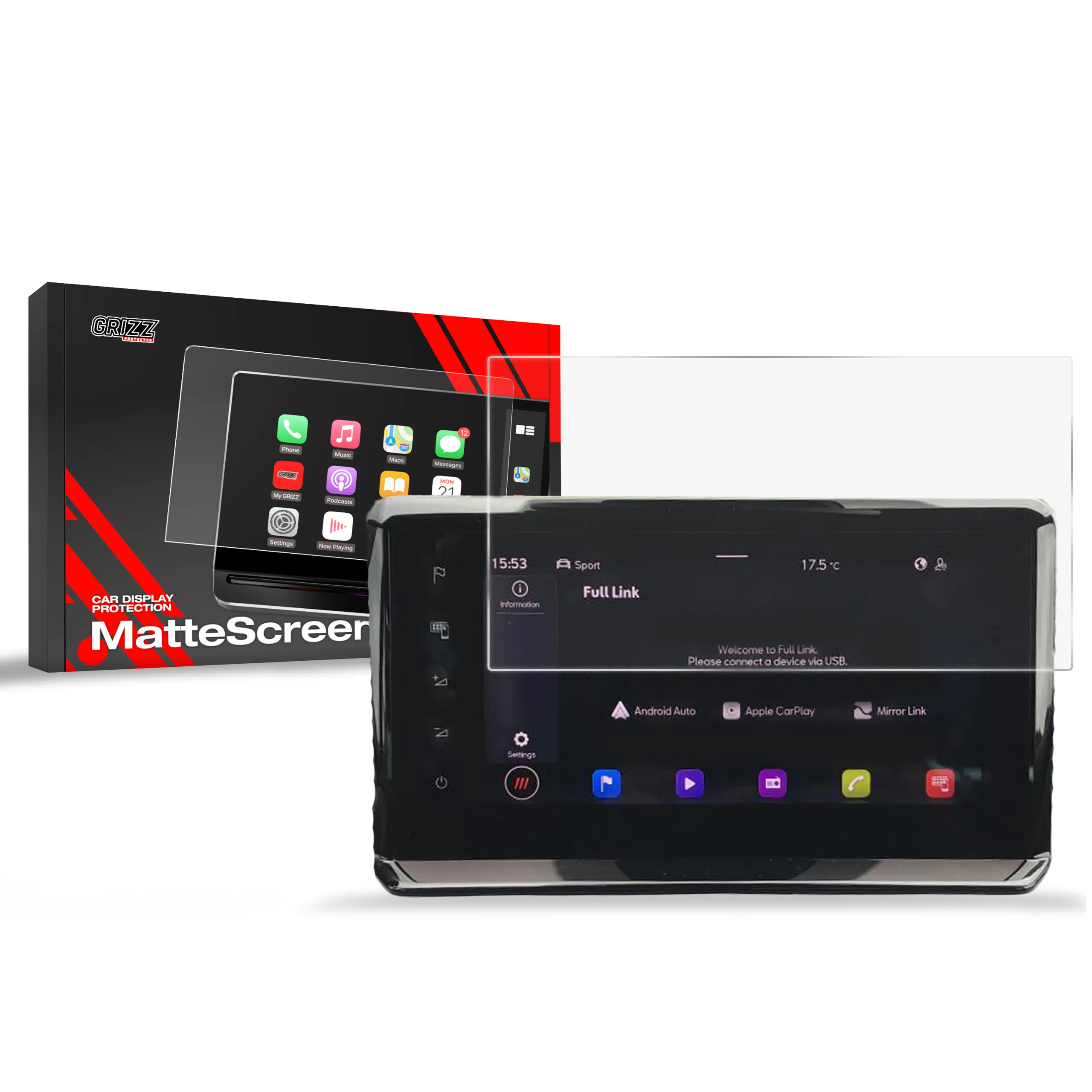 Skjermbeskytter Seat Arona 9,2" 2021 - 2025 │ Matt Anti-fingeravtrykk Film Grizz MatteScreen