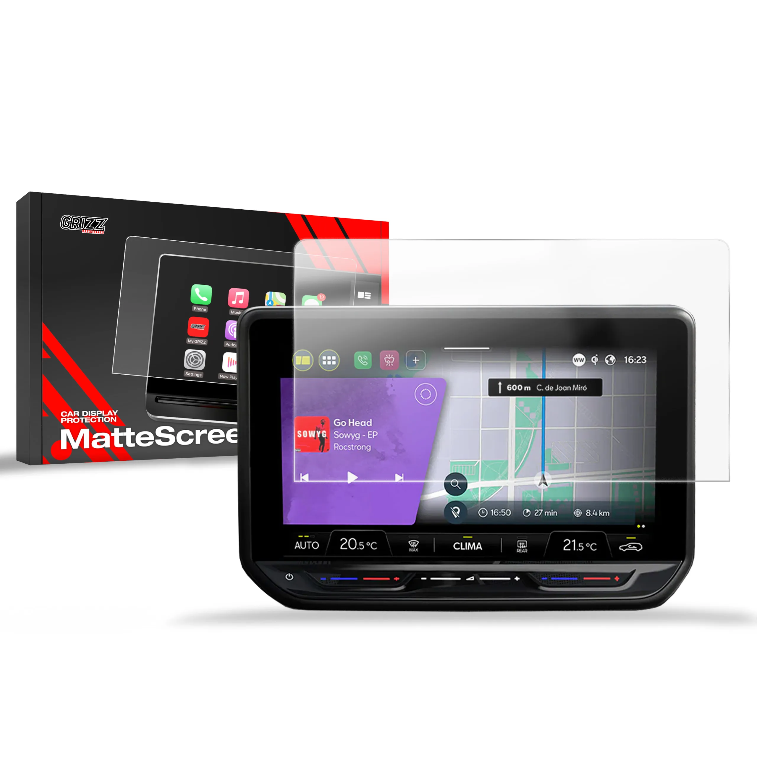 Skjermbeskytter Seat Leon IV 10" 2024 - 2025 │ Matt Anti-fingeravtrykk Film Grizz MatteScreen