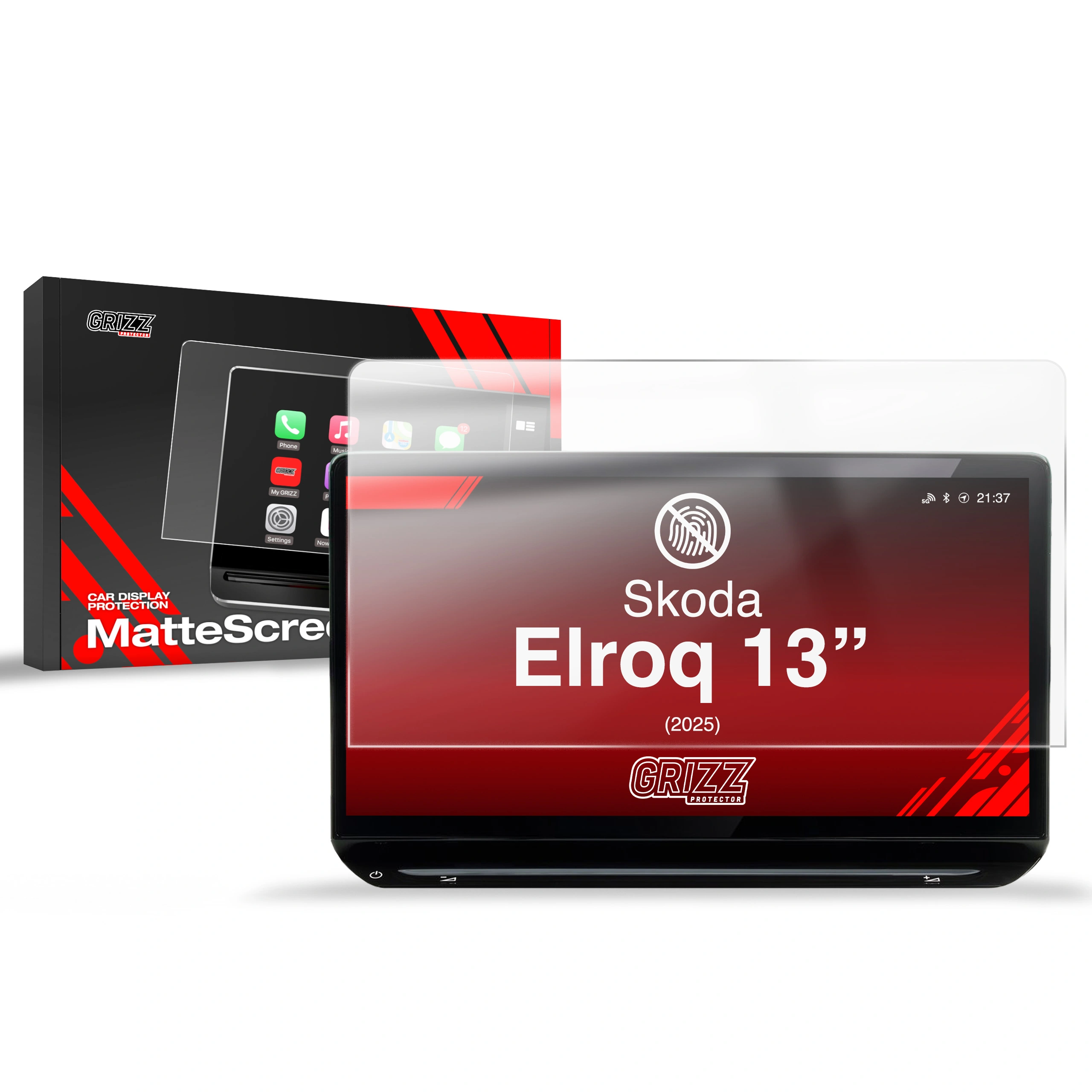 Skjermbeskytter Skoda Elroq 2024 -> │ Matt Anti-fingeravtrykk Film Grizz MatteScreen