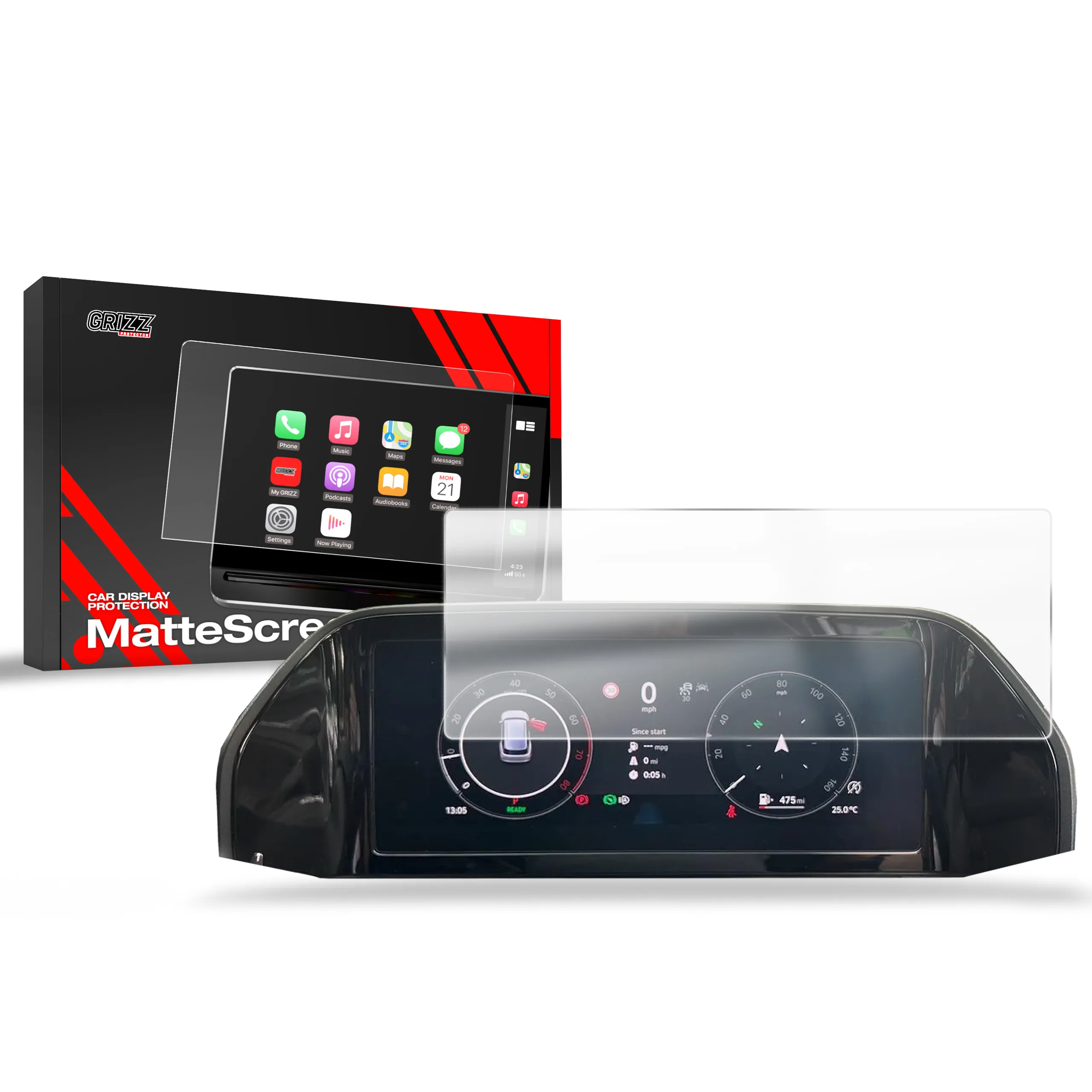 Skjermbeskytter Skoda Kodiaq II VC 2024 - 2025 │ Matt Anti-fingeravtrykk Film Grizz MatteScreen