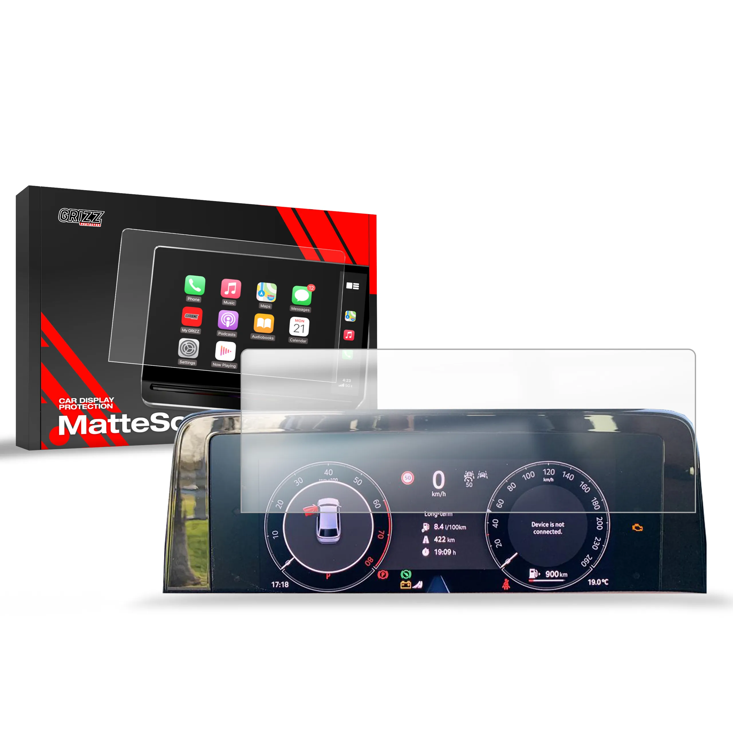 Skjermbeskytter Skoda Superb IV Virtual Cockpit 2024 - 2025 │ Matt Anti-fingeravtrykk Film Grizz MatteScreen