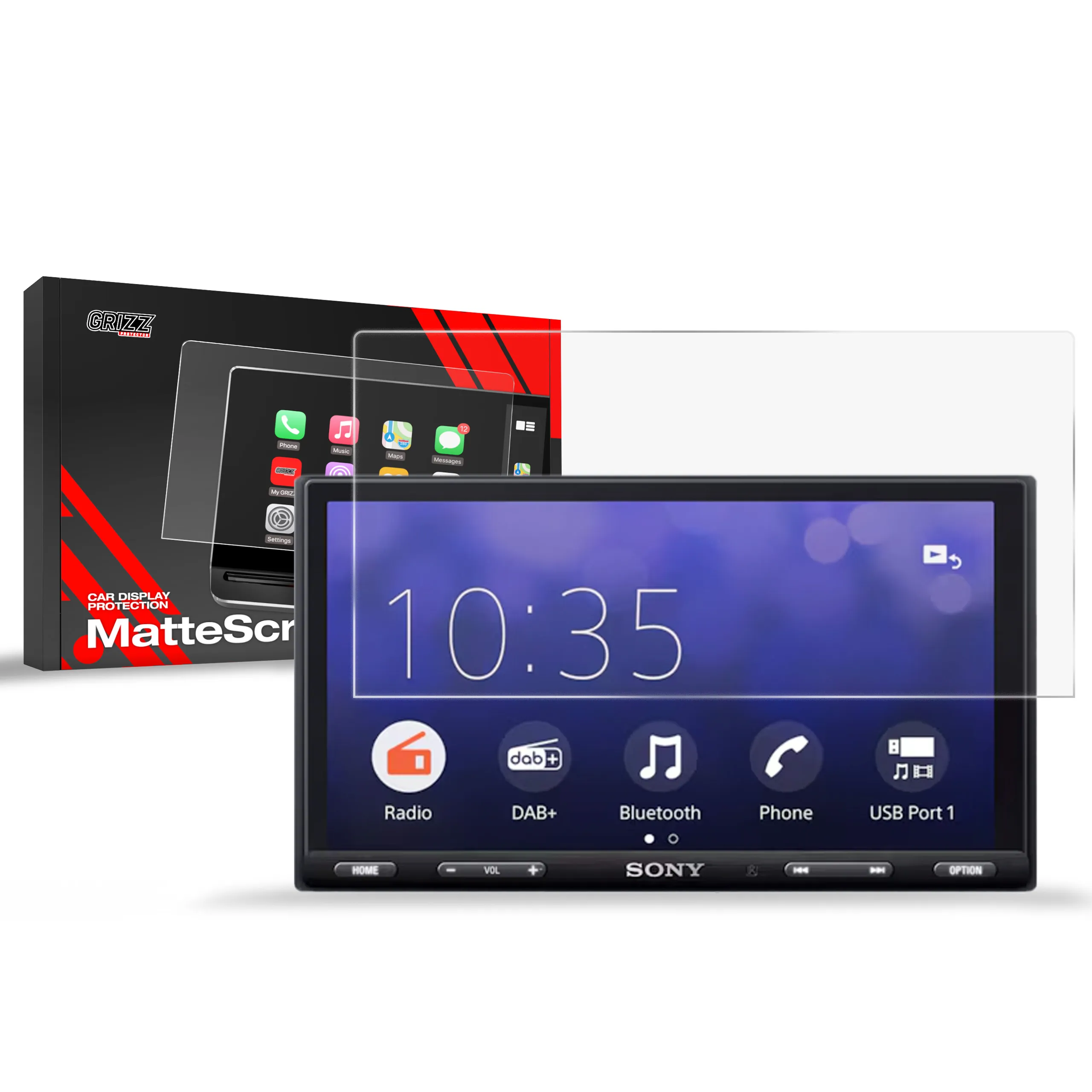 Skjermbeskytter Sony XAV-AX5650 6,95" 2DIN │ Matt Anti-fingeravtrykk Film Grizz MatteScreen