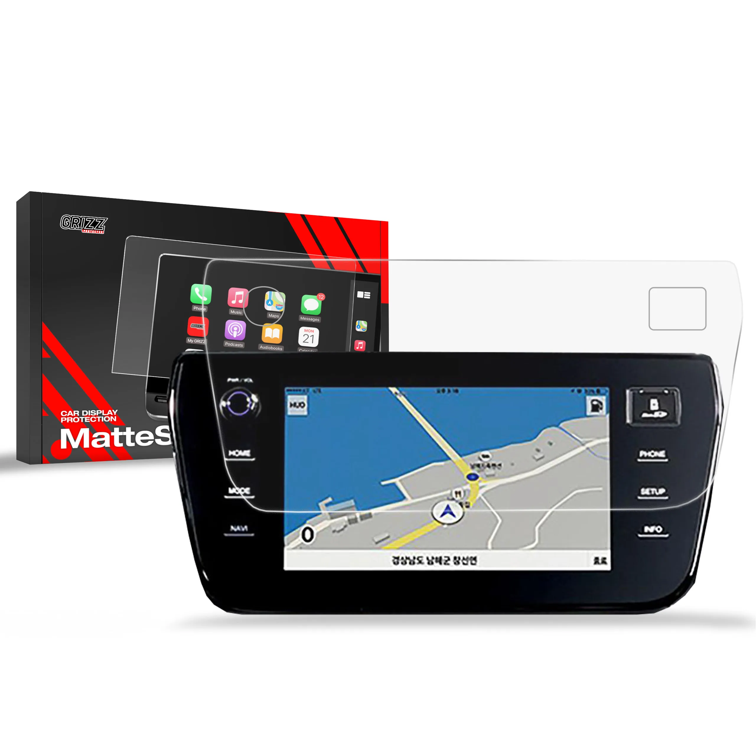 Skjermbeskytter SsangYong Tivoli 10,25" 2023 - 2025 │ Matt Anti-fingeravtrykk Film Grizz MatteScreen