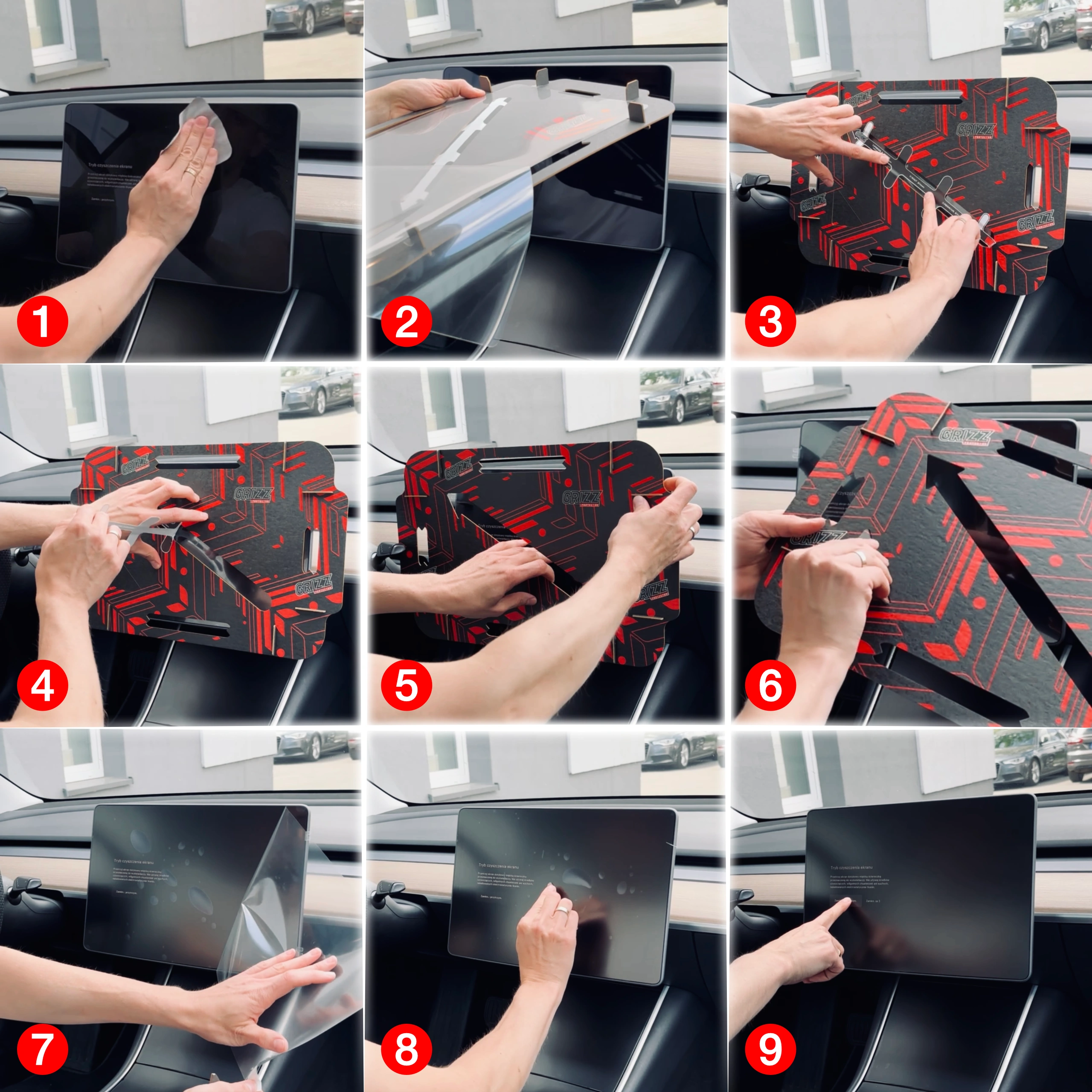 Skjermbeskytter Tesla Model 3 Highland 2023 - 2024 │ Matt Anti-fingeravtrykk Film Grizz MatteScreen – bilde 15