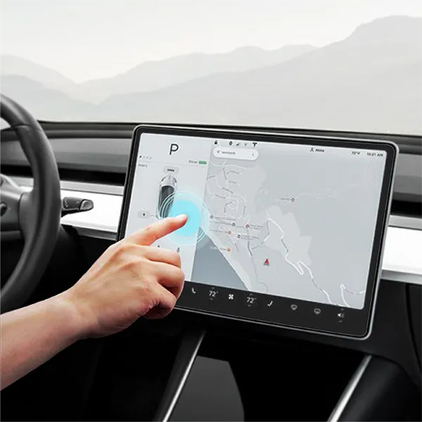 Skjermbeskytter Tesla Model Y 2020 - 2025 │ Matt Anti-fingeravtrykk Film Grizz MatteScreen – bilde 4