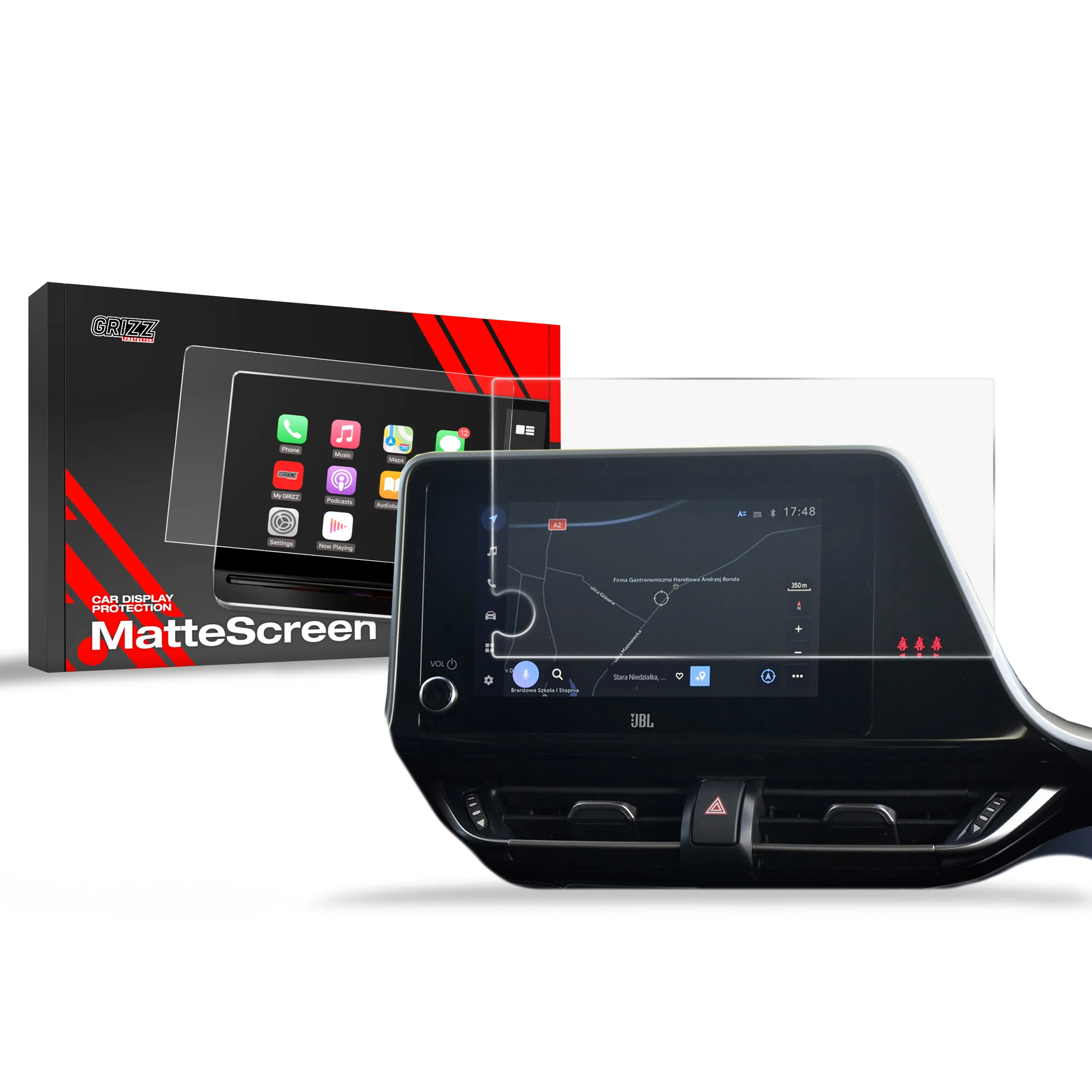 Skjermbeskytter Toyota C-HR Comfort 2024 - 2025 │ Matt Anti-fingeravtrykk Film Grizz MatteScreen