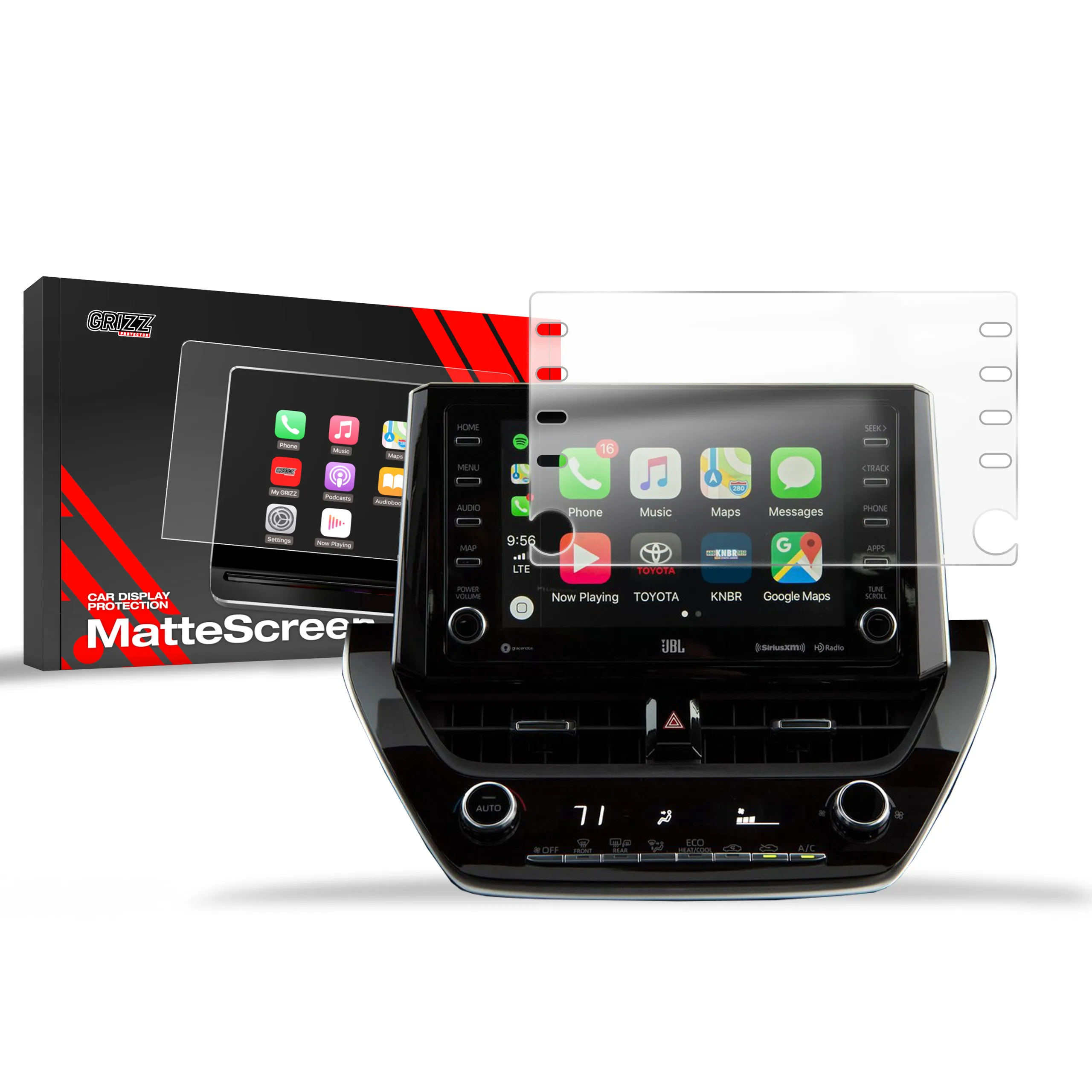 Skjermbeskytter Toyota Corolla 8" 2019 - 2022 │ Matt Anti-fingeravtrykk Film Grizz MatteScreen