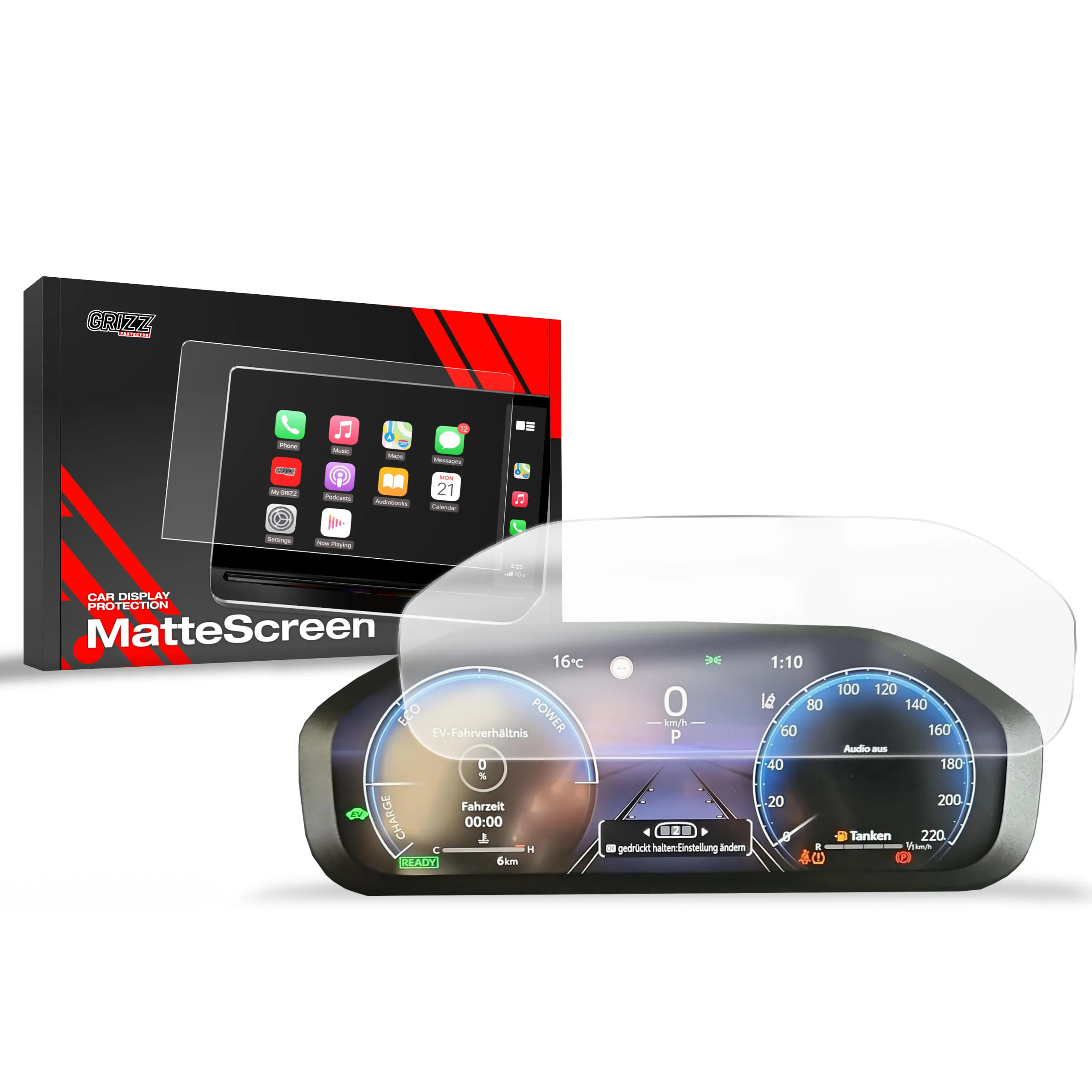 Skjermbeskytter Toyota RAV4 Virtual Cockpit 2023 - 2025 │ Matt Anti-fingeravtrykk Film Grizz MatteScreen