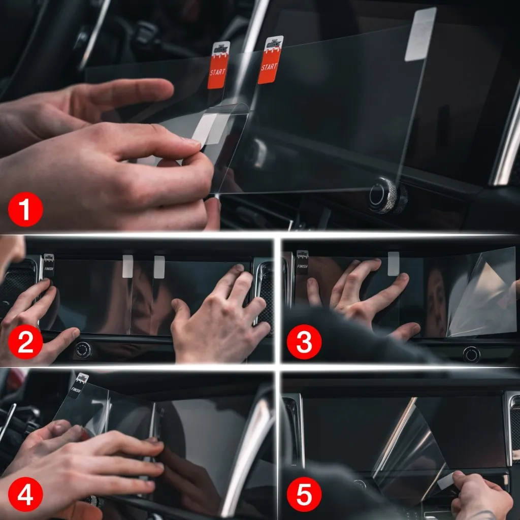 Skjermbeskytter Volkswagen California T5 │ Anti-fingeravtrykk skjermfolie Gjennomsiktig Grizz CarDisplay110 – bilde 3