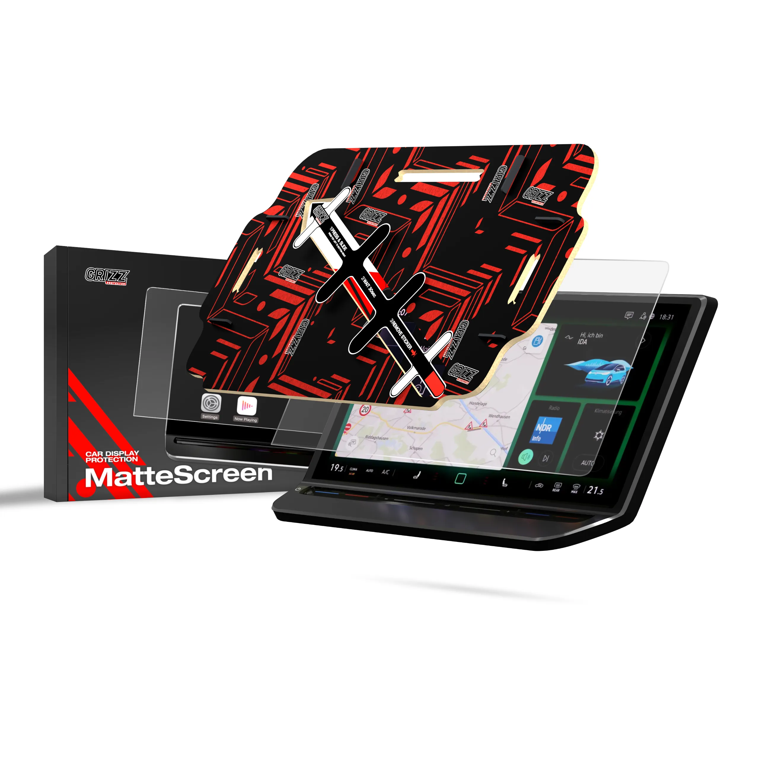 Skjermbeskytter VW ID.4 Pro 12,9" (2024) │ Matt Anti-fingeravtrykk Film Grizz MatteScreen