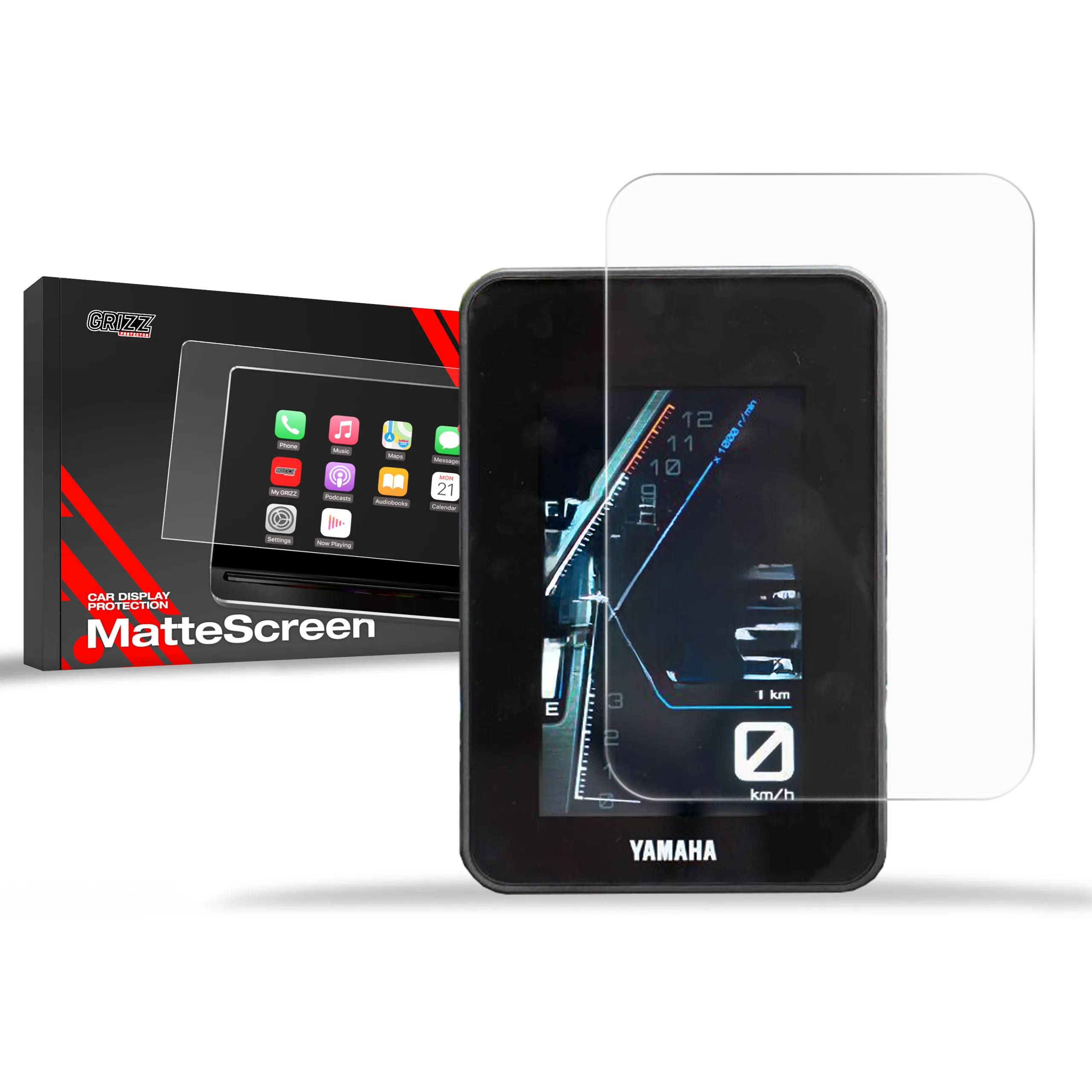 Skjermbeskytter Yamaha Tenere 700 Rally Edition 5" 2024 - 2025 │ Matt Anti-fingeravtrykk Film Grizz MatteScreen