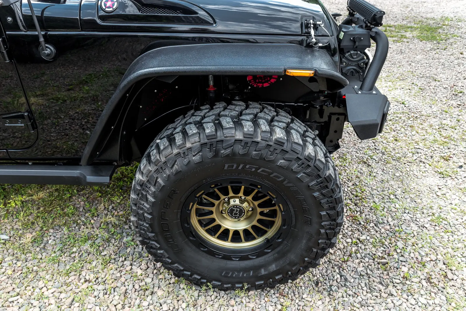 Skjermbreddere Jeep Wrangler JK 2006 - 2018 │ Black m/ LED blinklys – bilde 3