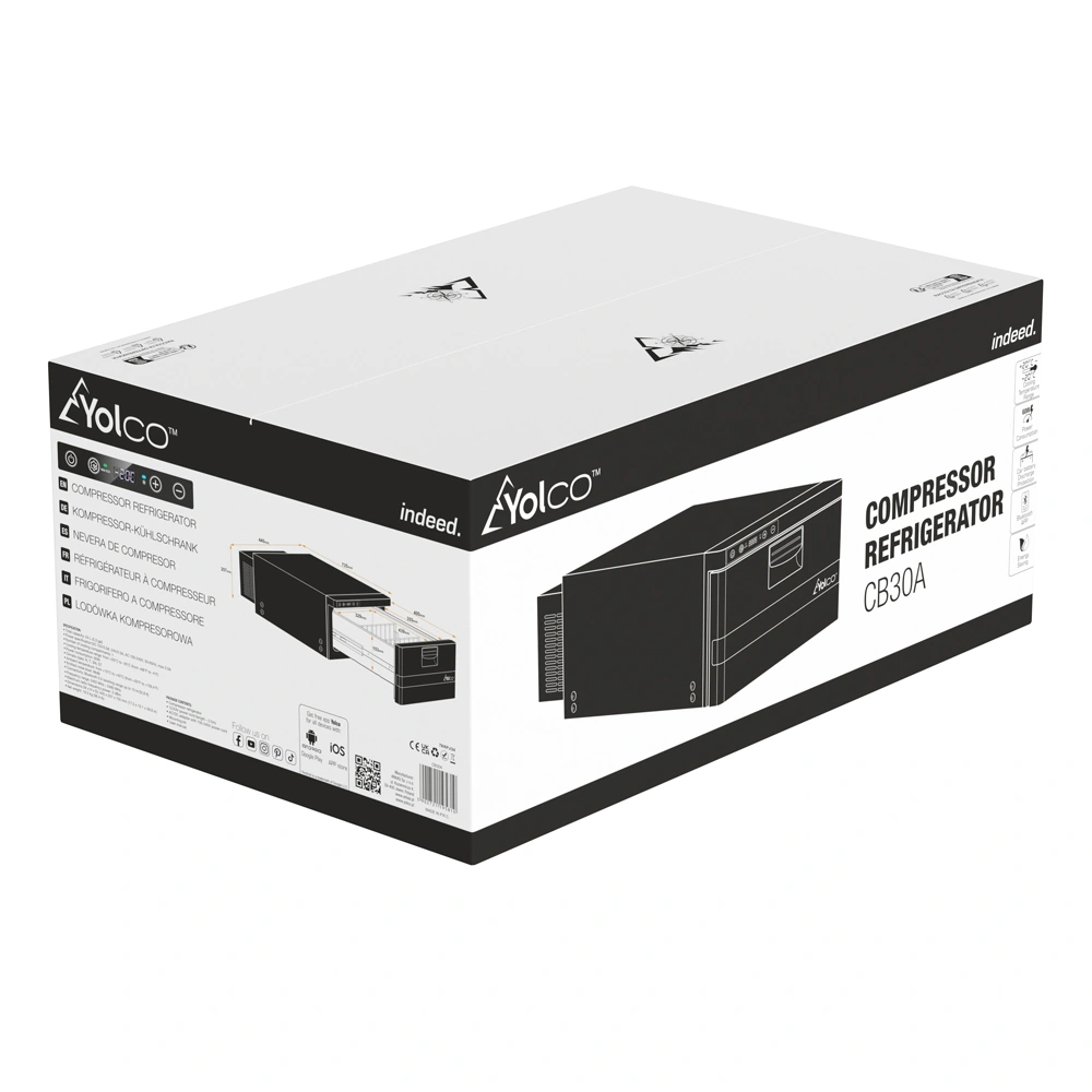 Skuffekjøleskap Yolco CB30A 24 L │ Bluetooth - kompressor - svart – bilde 10