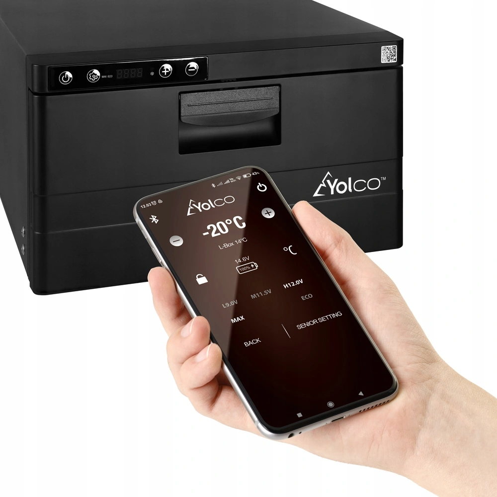 Skuffekjøleskap Yolco CB30A 24 L │ Bluetooth - kompressor - svart – bilde 20
