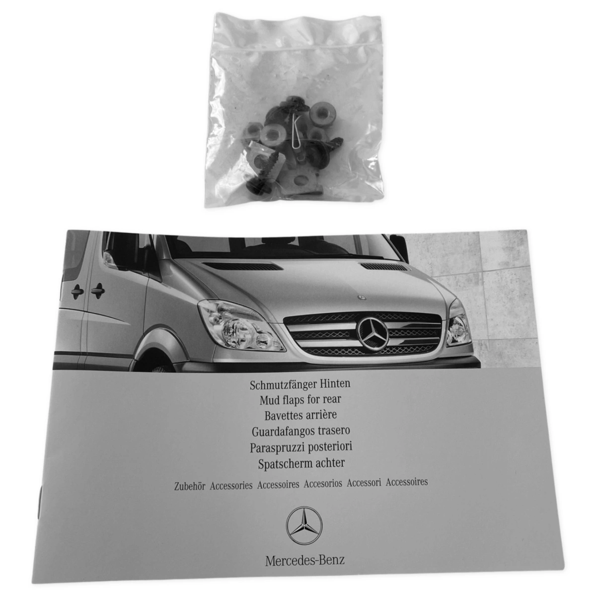 Skvettlapper bak Mercedes-Benz Sprinter III (W907 / W910) 2018 -> │ A2 - A4 Genuine® Mud Flaps - sett 2 stk. Image 5