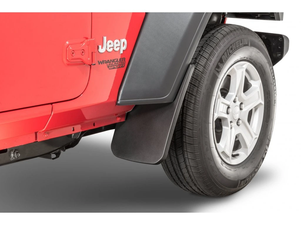 Skvettlapper foran Jeep Wrangler JL 2017 -> │ Genuine® Mopar Mud Guards Kit - sett 2 stk.