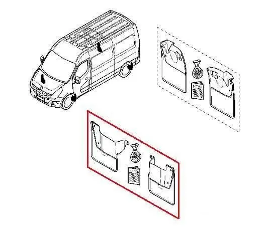 Skvettlapper foran Renault Master III 2010 - 2024 / Opel Movano B 2010-2022 – bilde 7