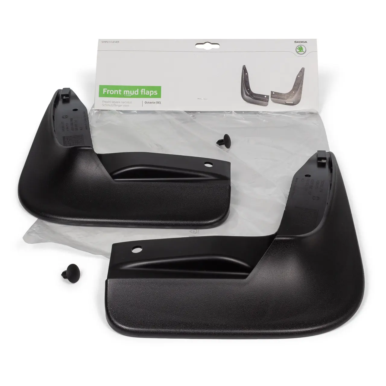 Skvettlapper foran Škoda Octavia III 2013 - 2020 | Black - sett 2 stk. – bilde 3
