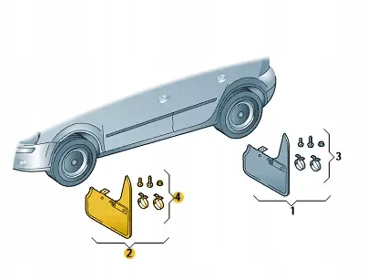 Skvettlapper foran VW Caddy III 2003-2015 / VW Caddy IV 2015-2020 / VW Touran I 2010 - 2015 | Black - sett 2 stk. – bilde 9
