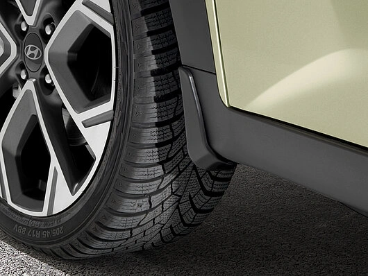 Skvettlapper Hyundai Inster 2025 -> | foran - Genuine® Black Mud Flaps - sett 2 stk.