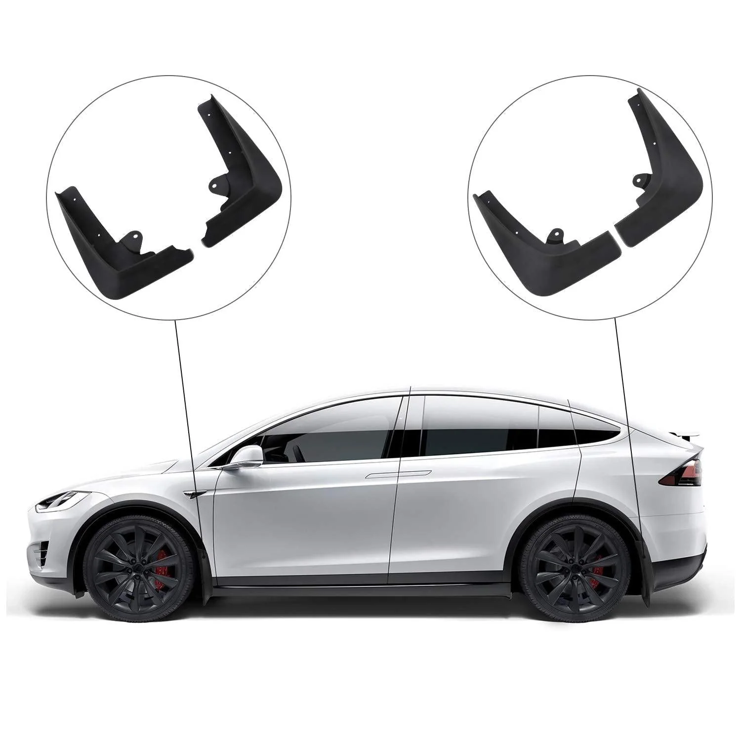 Skvettlapper Tesla Model X 2016 - 2021 | sett 4 stk.