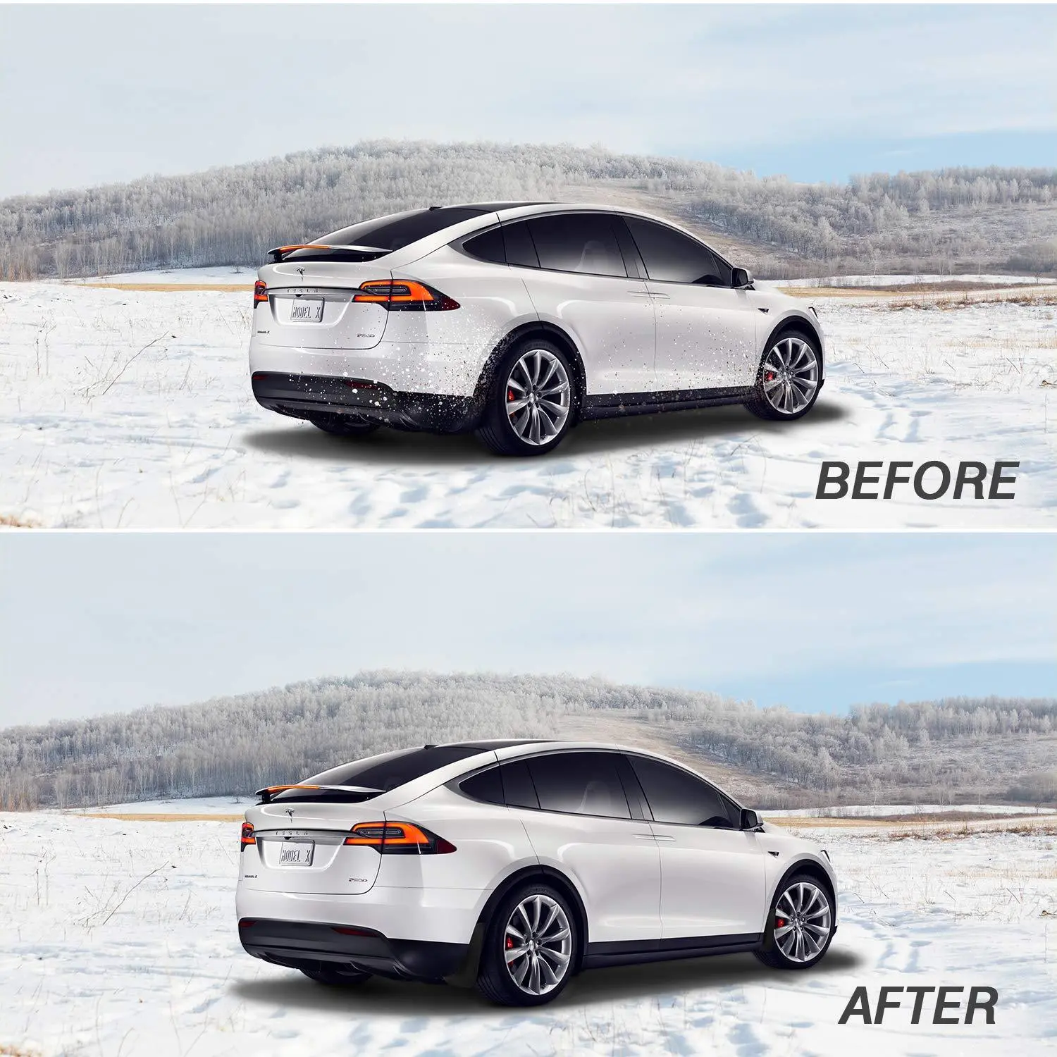 Skvettlapper Tesla Model X 2016 - 2021 | sett 4 stk. – bilde 5