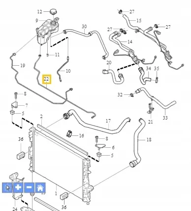 Slange til ekspansjonstank Volvo S60 / S80 / V60 / V70 2006 - 2018 │ Genuine® – bilde 2