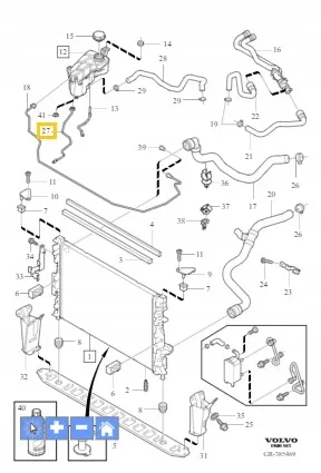 Slange til ekspansjonstank Volvo V70 / XC60 / XC70 2007 - 2017 │ Genuine® – bilde 2