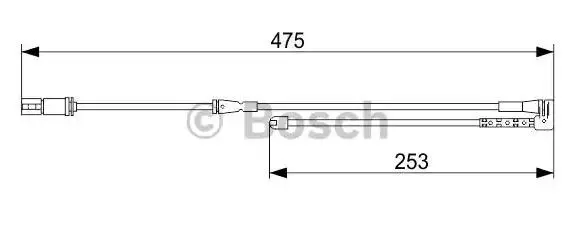 Slitasjevarsler bremsekloss BMW / Mini │ framaksel - Bosch Warning Contact, brake pad wear – bilde 2