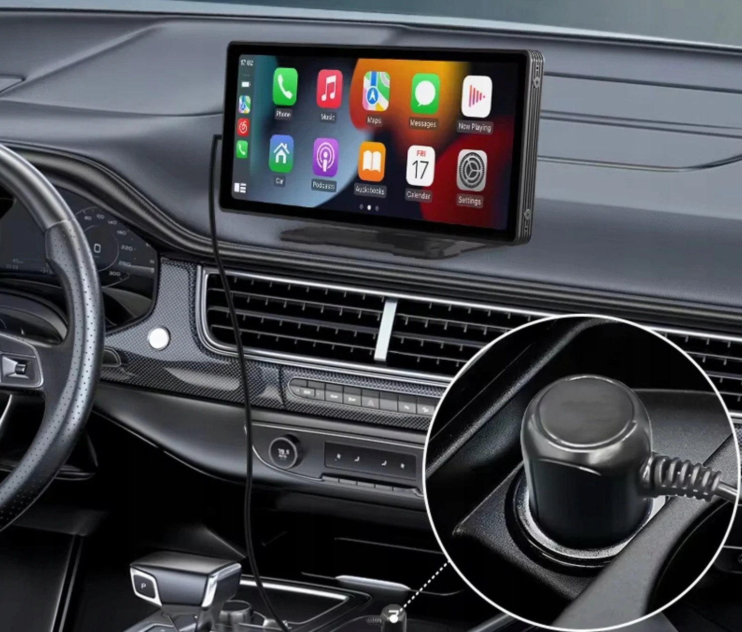 SmartDrive Skjerm 10.26″ - Universell Multimedia- og Bilradioskjerm I Carplay for Apple og Android Auto Image 1