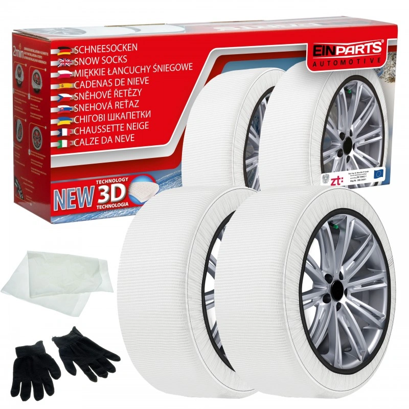 Snøsokker i tekstil str. S │ Tekstil Snøkjettinger 3D Technology Image 1