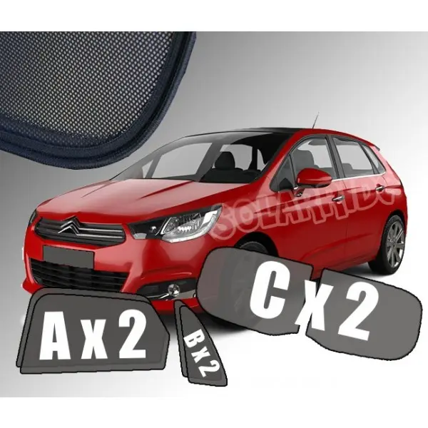 Solskjermer Citroen C4 II 2010-2018