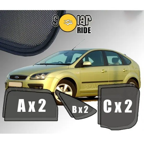 Solskjermer Ford Focus II 5-DØRS 2004-2011