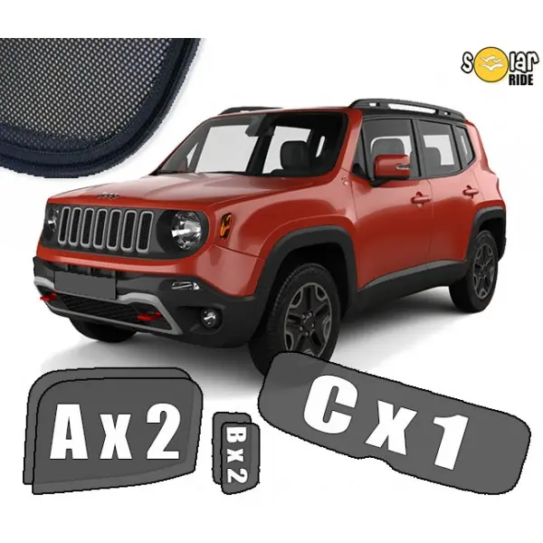 Solskjermer Jeep Renegade 2014 ->