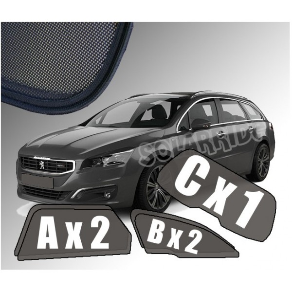 Solskjermer Peugeot 508 I SW Stasjonsvogn 2010 - 2018