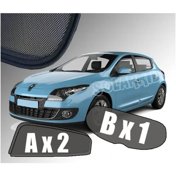 Solskjermer Renault Megane III Hatchback 5DR 2008-2015