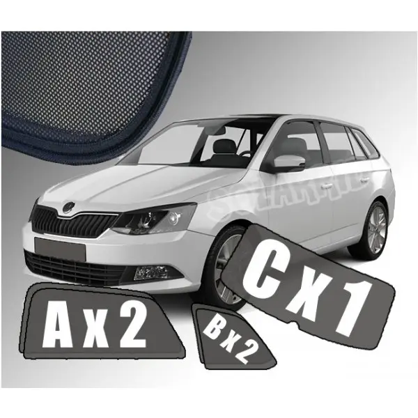 Solskjermer Skoda Fabia  III  stasjonsvogn 2014 - 2021
