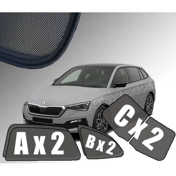 Solskjermer Skoda Scala 2019 ->