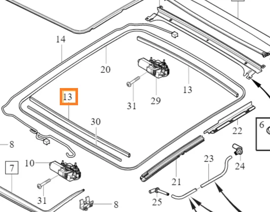 Soltakpakning Volvo Genuine® XC60 2009-2017