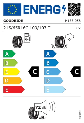 Sommerdekk Goodride H188 109/107T │ 215/65R16C – bilde 2