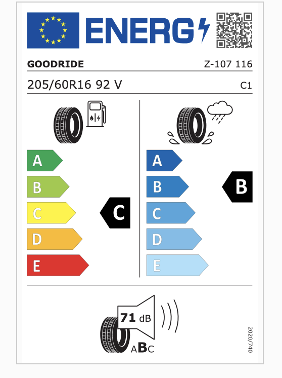 Sommerdekk Goodride Z107 92V │ 205/60 R16 – bilde 2