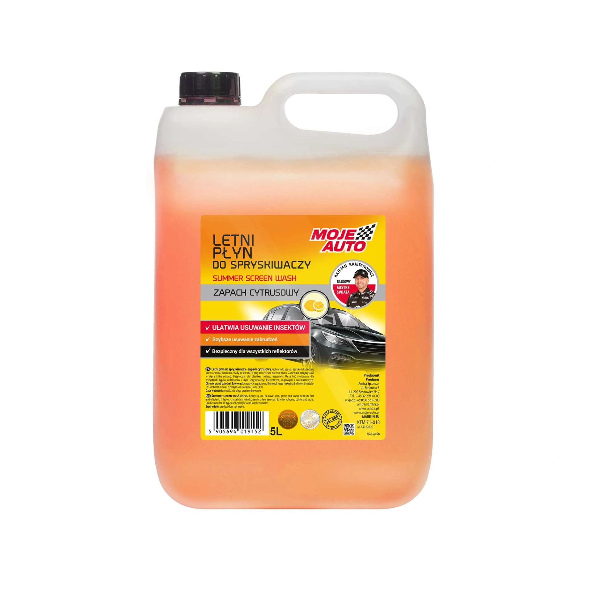 Sommerspylervæske Moje Auto Sitrus Ferdigblandet - 5L Image 1