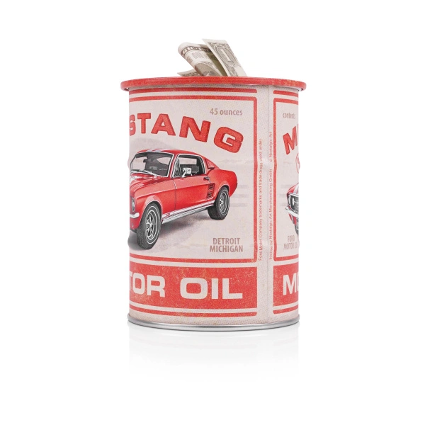 Sparebøsse – Ford Mustang | Oljefat‑design