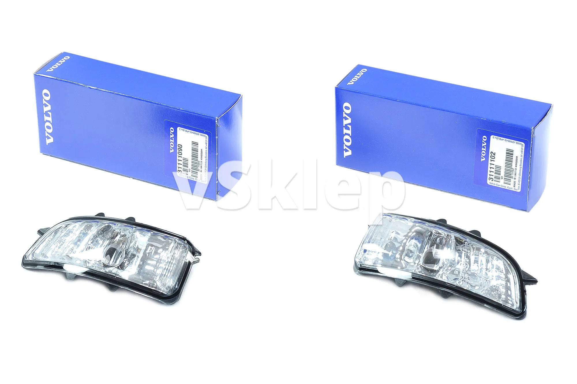 Speilblinklys Volvo Genuine® C30/C70/S40/S60/S80/V40/V50/V70 2007-2014 │ venstre + høyre (sett)