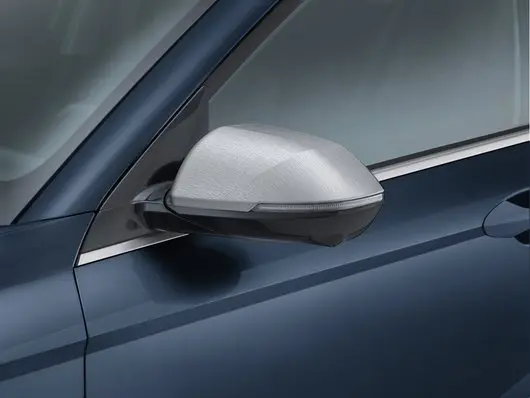 Speildeksler Hyundai Kona Electric II 2022 -> │ Brushed Aluminium Optic - sett 2 stk.
