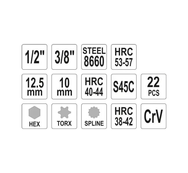 Spesialpipesett for dynamo │ 22 Deler Combined Sockets for Alternator Pulley – bilde 4