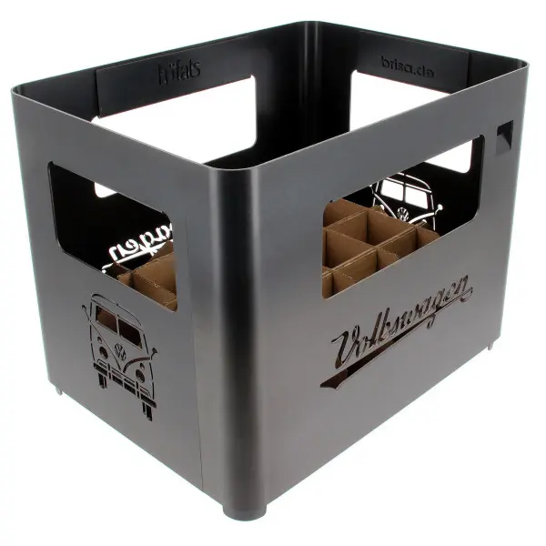 Stålkasse for ved og drikkevare VW Steel T1 Design │ Genuine® Fire Basket Drinks Box – bilde 2