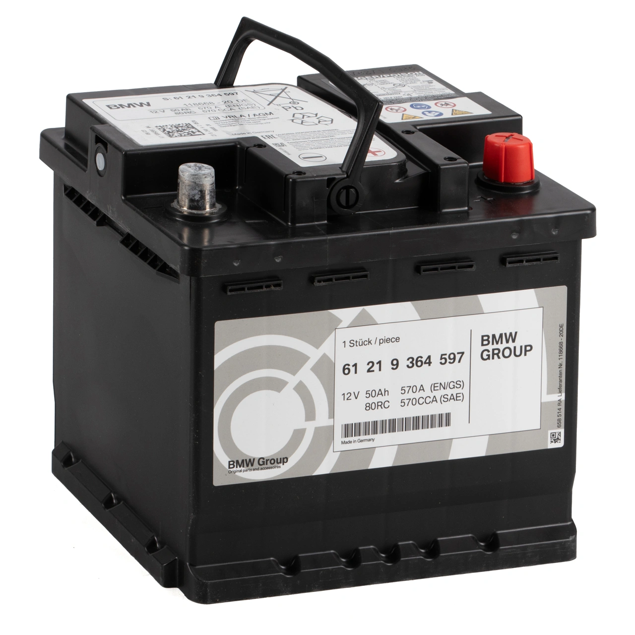 Startbatteri BMW AGM 50 Ah │ Genuine® AGM-Battery Image 1