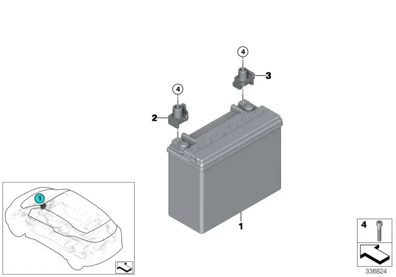 Startbatteri BMW i3 2013 - 2022 │ Genuine® Original AGM-battery 20 Ah Image 3